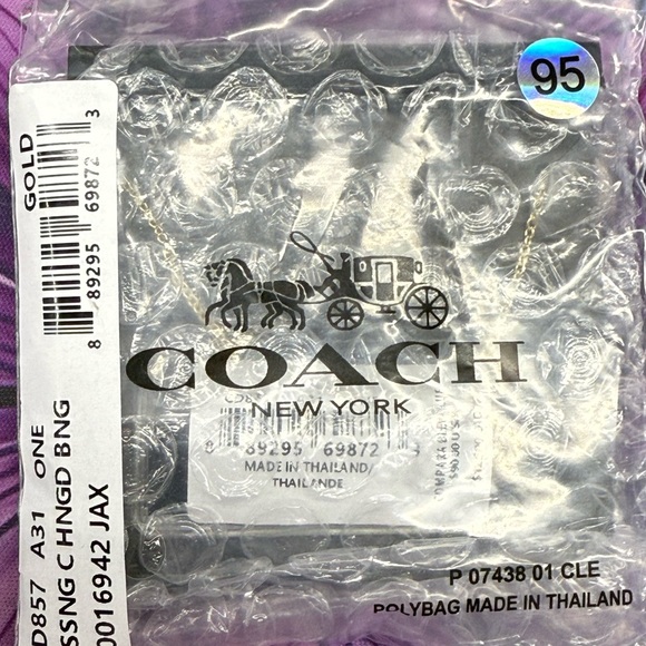 Coach Gold Padlock and Key Necklace - Picture 5 of 5